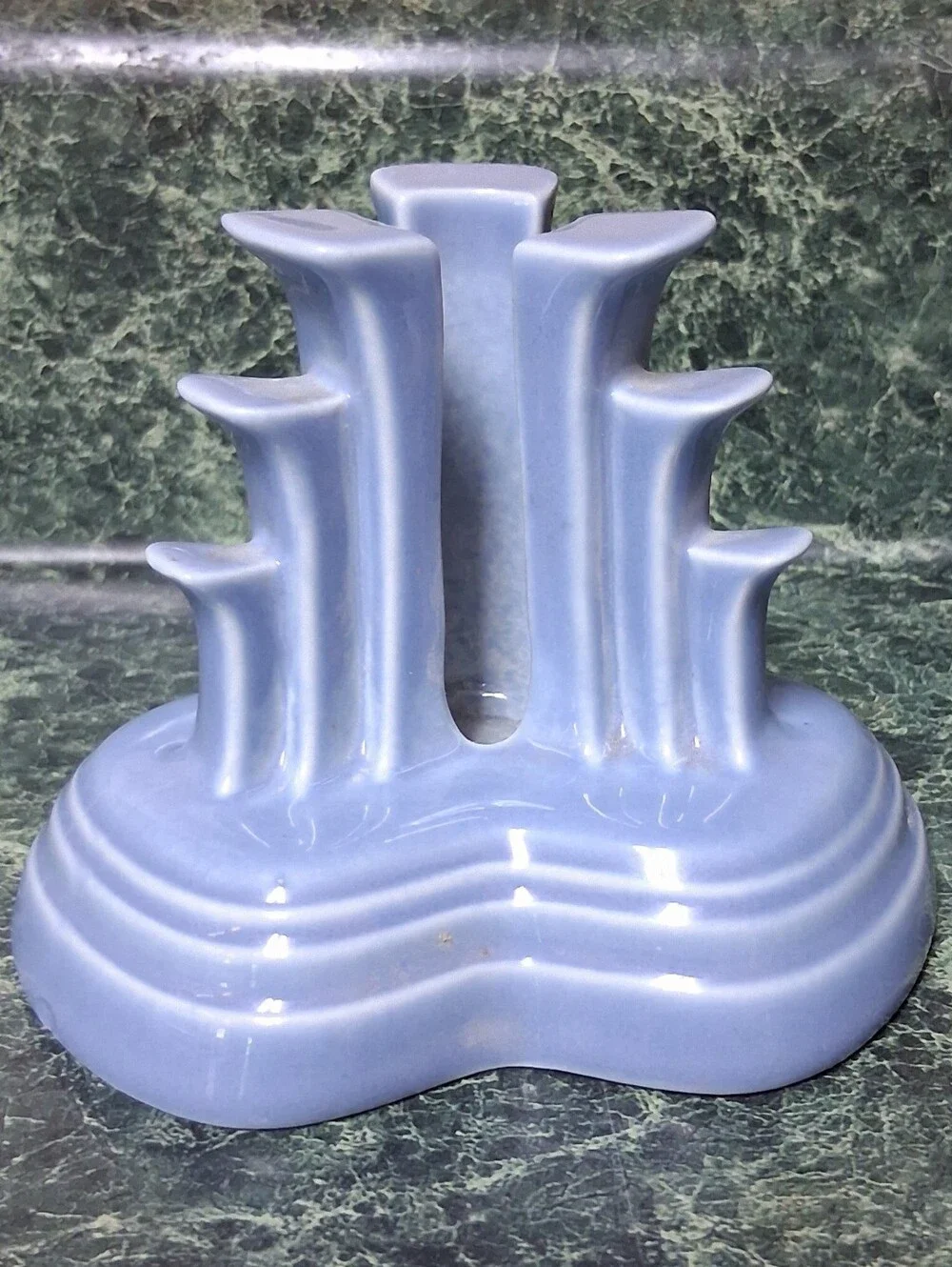 Fiesta USA Pottery Blue Tripod Candle Holder